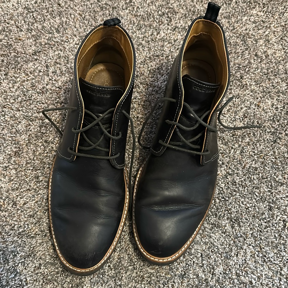 Cole Haan Men’s Morris Chukka Boot Black/Olive Leather 9.5